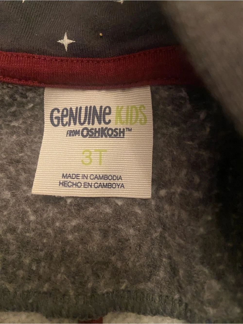 OshKosh B'gosh Speckled Gray Knit Hooded Jacket